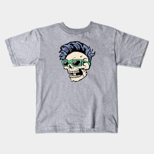 Retro Summer Skull Illustration Kids T-Shirt